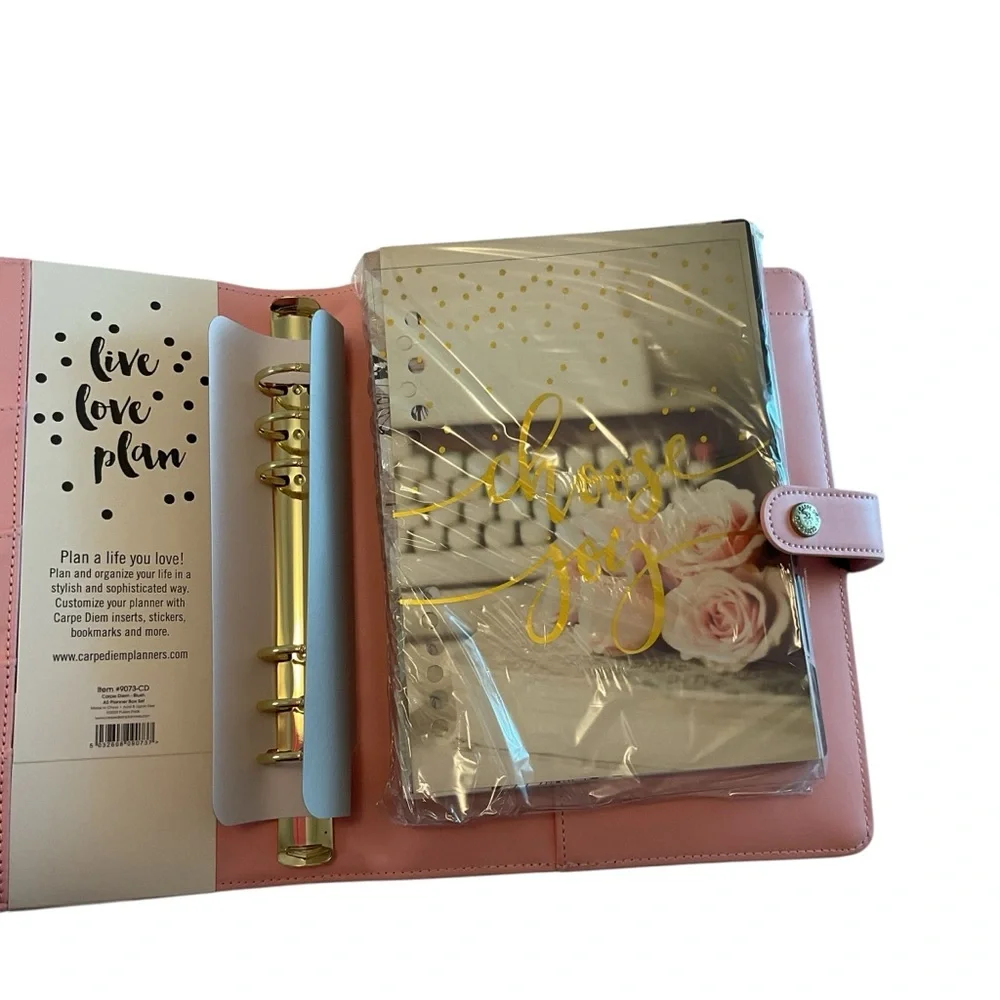 Carpe Diem A5 Planner Box Set W/Inserts Large Agenda 6 ring Binder 